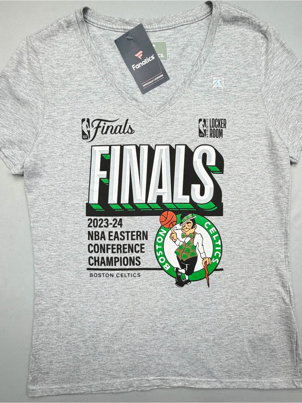 Fanatics Gray Boston Celtics 2023-24 Finals T-Shirt